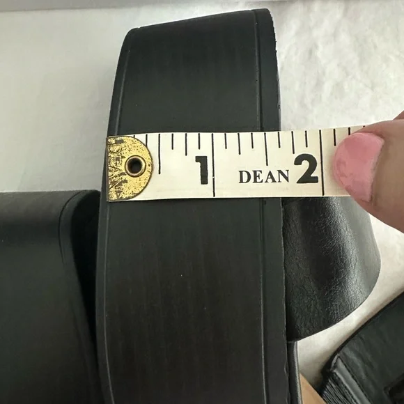 NEW Bamboo Sandals, 2 straps buckle, 1.5 inch platform and 4 inch heel, b… - Picture 7 of 9